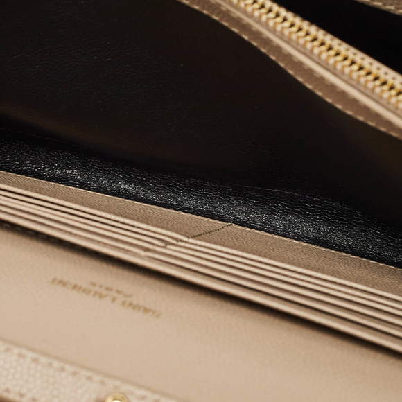 Saint Laurent Beige Matelasse Leather Monogram Envelope Wallet on Chain - Picture 8 of 8